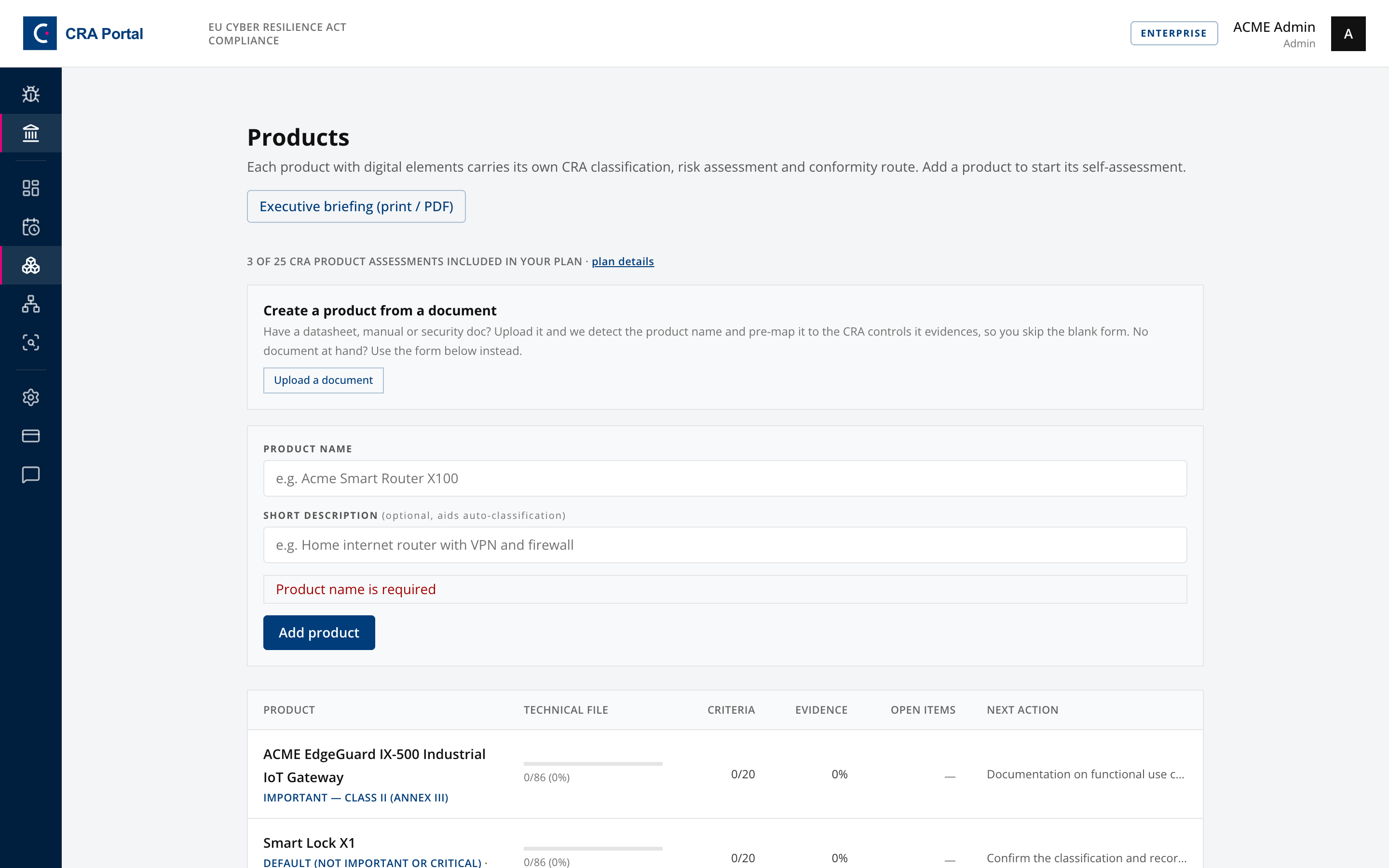 Add product form
