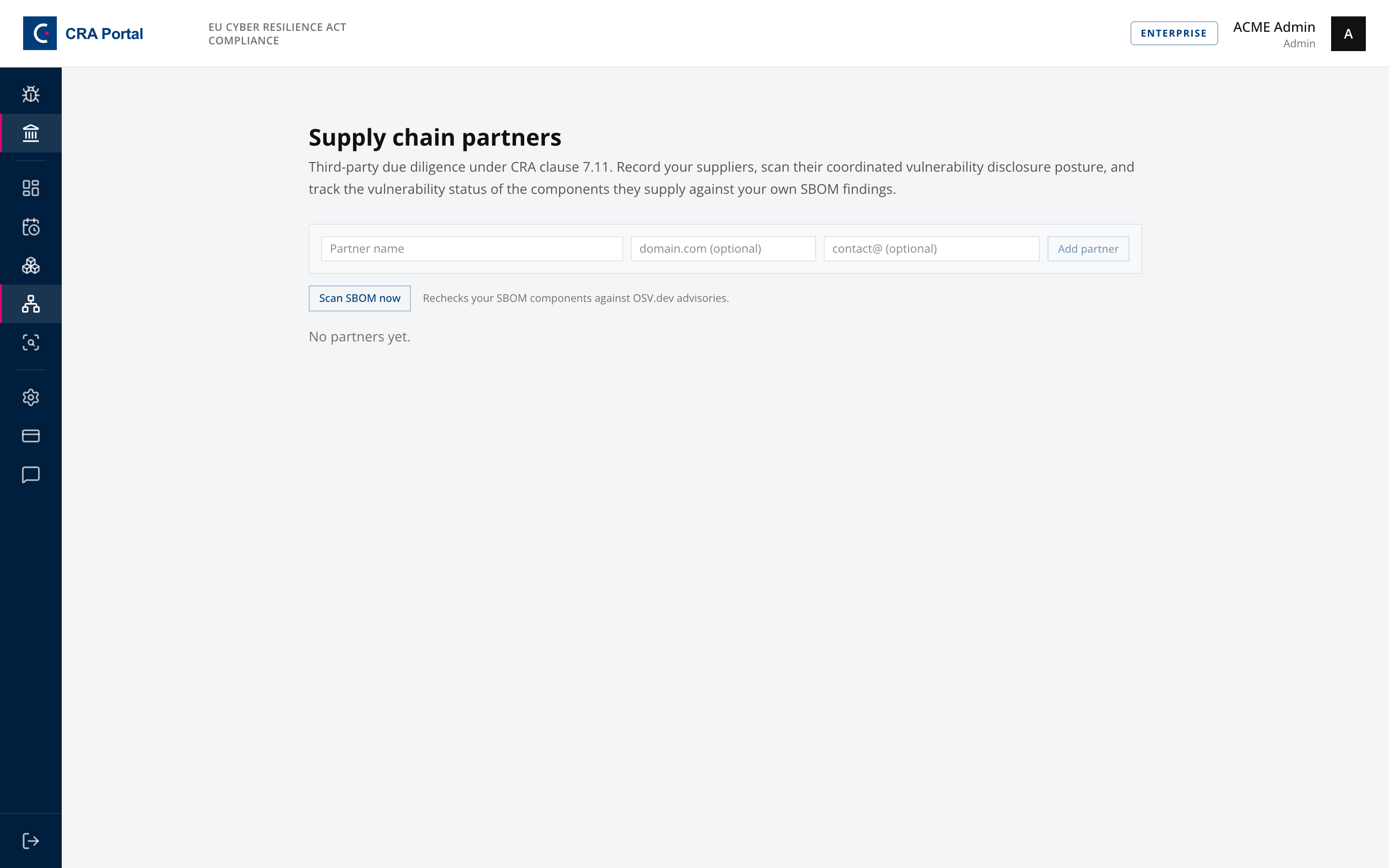 Supply chain partners