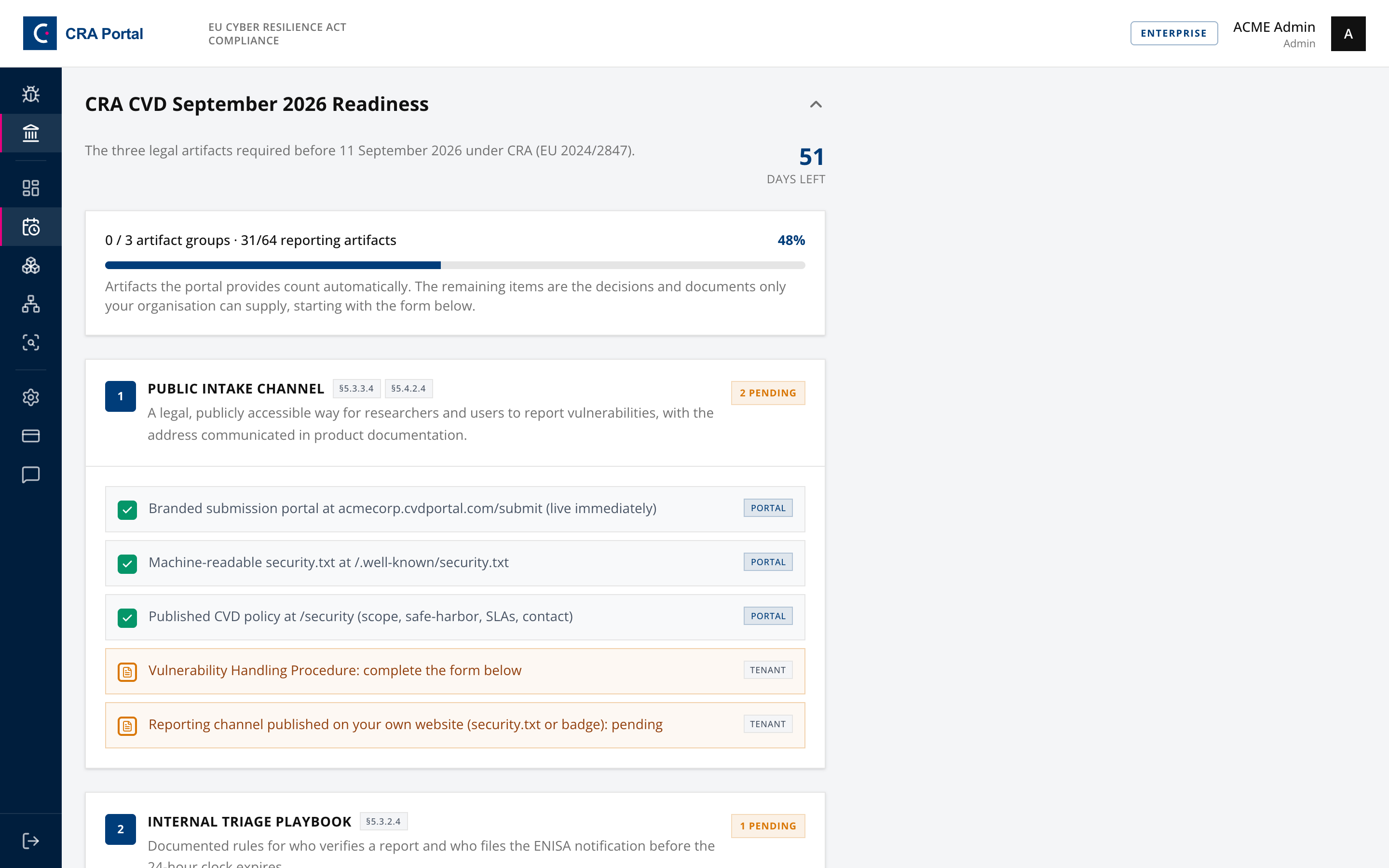 September 2026 readiness